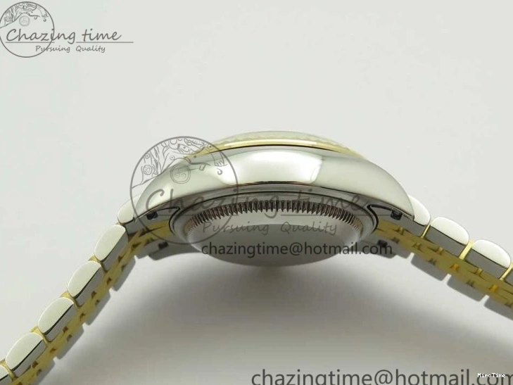 MiroTime 0311 Supportive DateJust 28mm Wrapped SS YG Best Edition Gold Dial Crystal Markers on Wrapped SS YG Bracelet ETA 3344